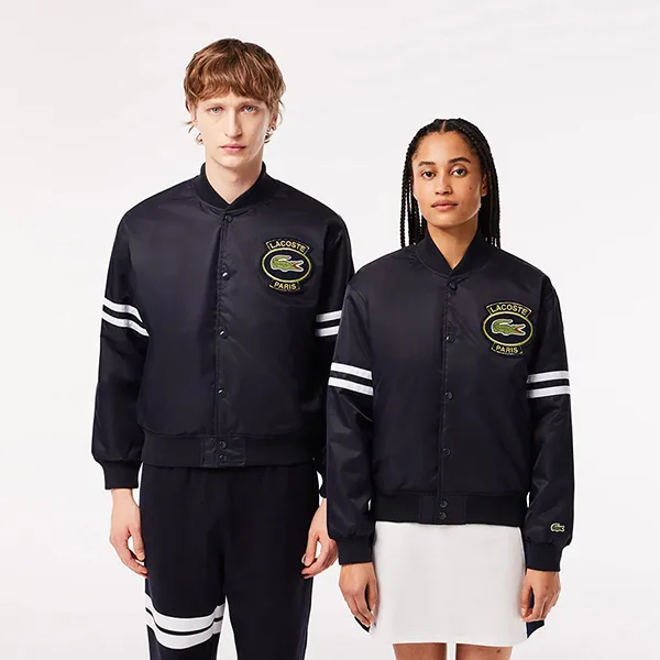 Áo Khoác Unisex Lacoste Padded Water-Repellent Bomber Jacket BH0127 HDE Màu Xanh Đen Size M