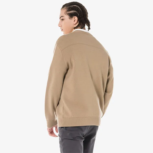 Áo Len Cardigan Nam Lacoste Men's Y-Neck Cardigan AH260E 51NR 02S Màu Nâu Size 3