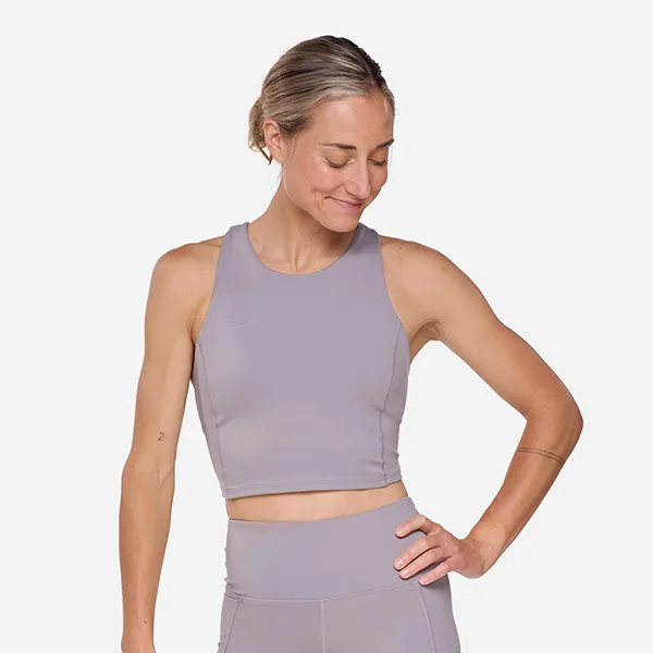 Áo Ngực Thể Thao Nữ Hoka One One Elaro Crop Light Support Bra Purple 1141760-ASTRL Màu Tím Size XS