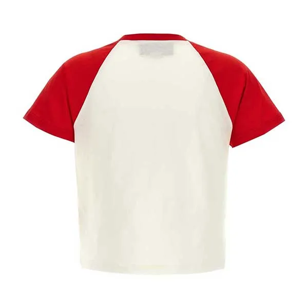 Áo Phông Nữ Gucci Knitted Short Sleeve T-Shirt 768183XJGDI9282 Màu Trắng - Đỏ Size M