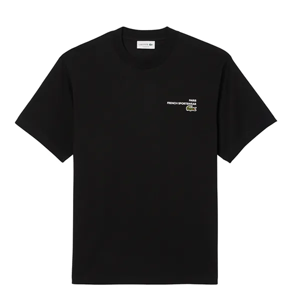 Áo Phông Nam Lacoste Men's Print Motif Jersey T-Shirt TH9880 51 031 Màu Đen Size 3