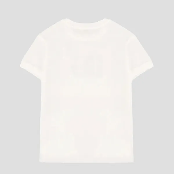 Áo Phông Trẻ Em Dolce & Gabbana D&G Jersey With DG Logo T-Shirt L5JTPD G7O0X S9000 Màu Trắng Size 14y