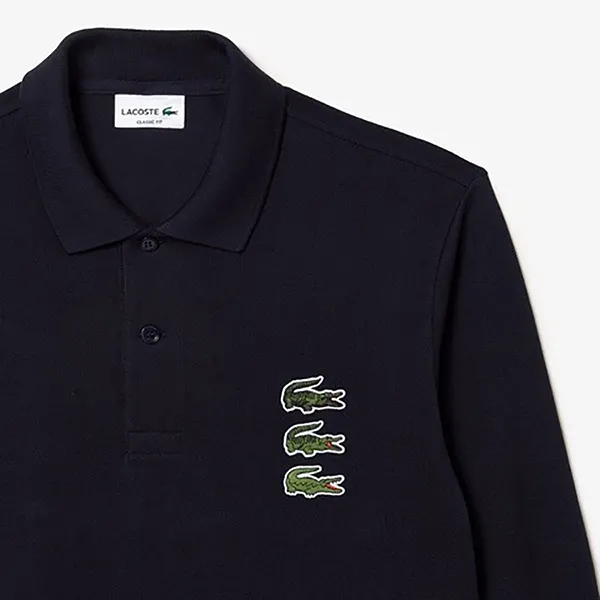 Áo Polo Dài Tay Nam Lacoste L.12.12 Original PH5723-99 HDE Màu Xanh Navy