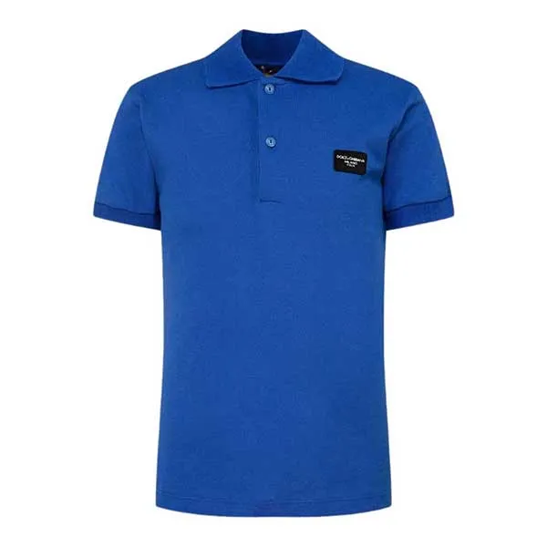 Áo Polo Trẻ Em Dolce & Gabbana D&G Kids Boys Logo Tag In Blue L4JTGW G7M4T B4401 Màu Xanh Blue Size 14Y