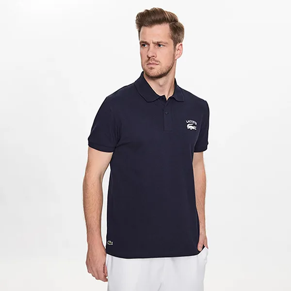 Áo Polo Nam Lacoste Regular Fit Branded Stretch PH9535 - 166 Màu Xanh Navy Size 4