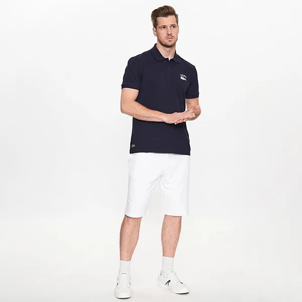 Áo Polo Nam Lacoste Regular Fit Branded Stretch PH9535 - 166 Màu Xanh Navy Size 4