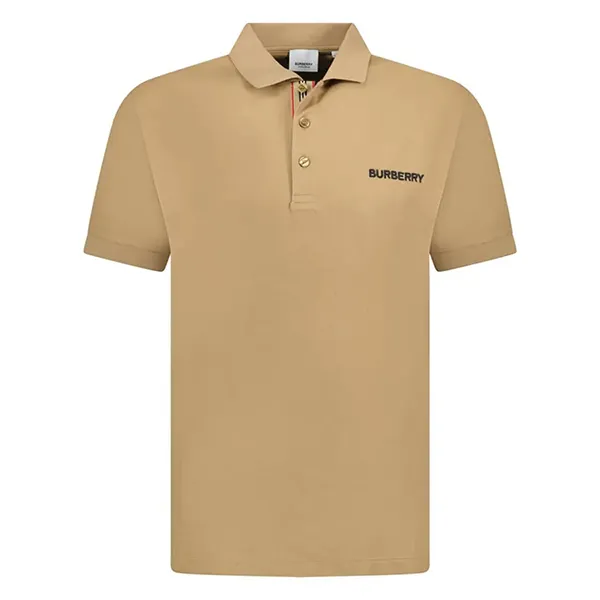 Áo Polo Nam Burberry With Logo Embroidered 8084438 Màu Be Size S