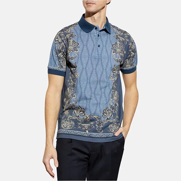Áo Polo Nam Etro MRMD0004 AK568 X0883 Xanh Họa Tiết Size S