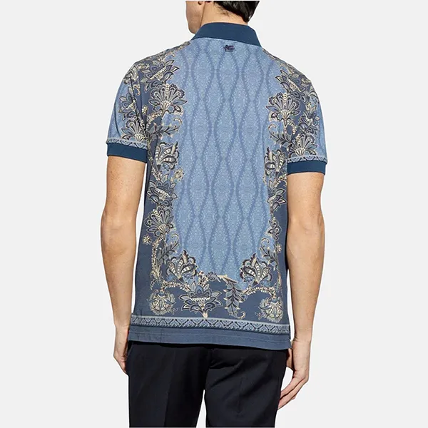 Áo Polo Nam Etro MRMD0004 AK568 X0883 Xanh Họa Tiết Size S