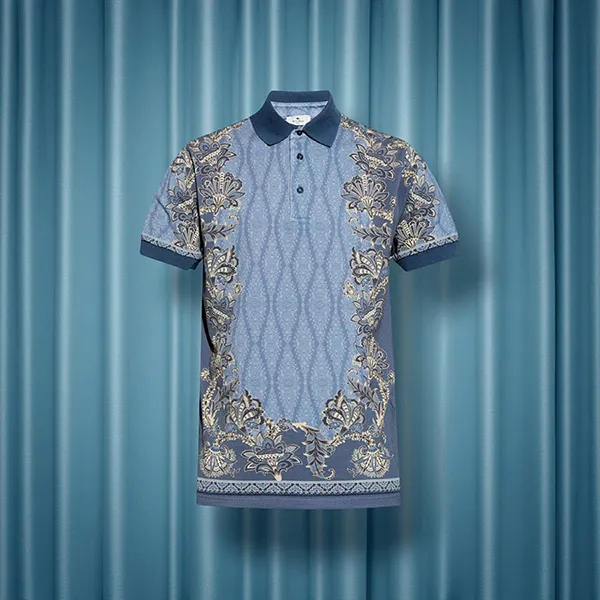 Áo Polo Nam Etro MRMD0004 AK568 X0883 Xanh Họa Tiết Size S