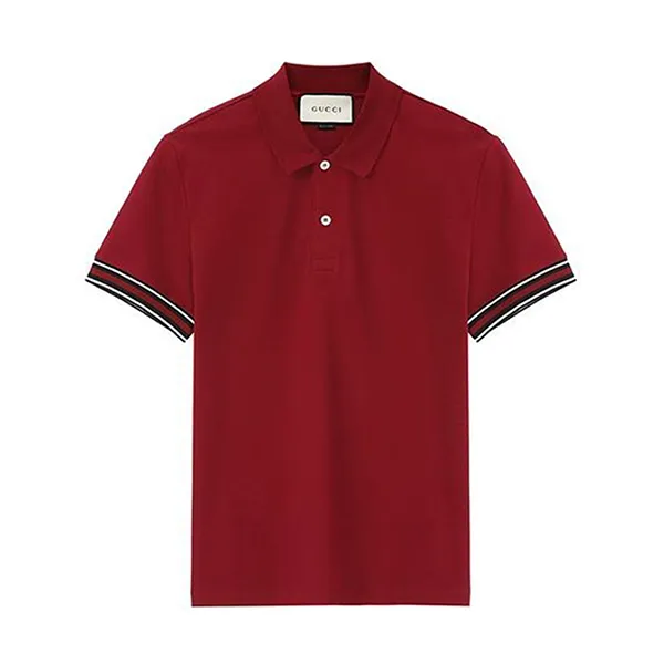 Áo Polo Nam Gucci Shirts Men Red 408403-X7335-6239 Màu Đỏ Size M (Form Slim)