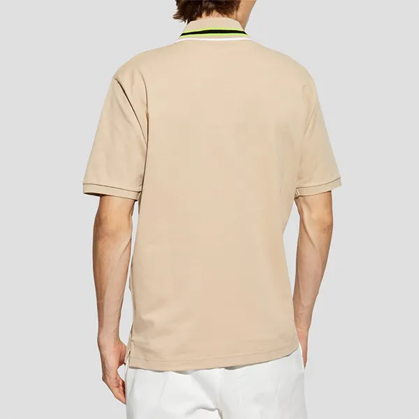 Áo Polo Nam Gucci Striped Colar Embroidered Logo In Beige 788024 XJGJY 2219 Màu Be Size M