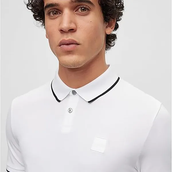 Áo Polo Nam Hugo Boss 50507699PASSERTIP_BI100 Màu Trắng Size S