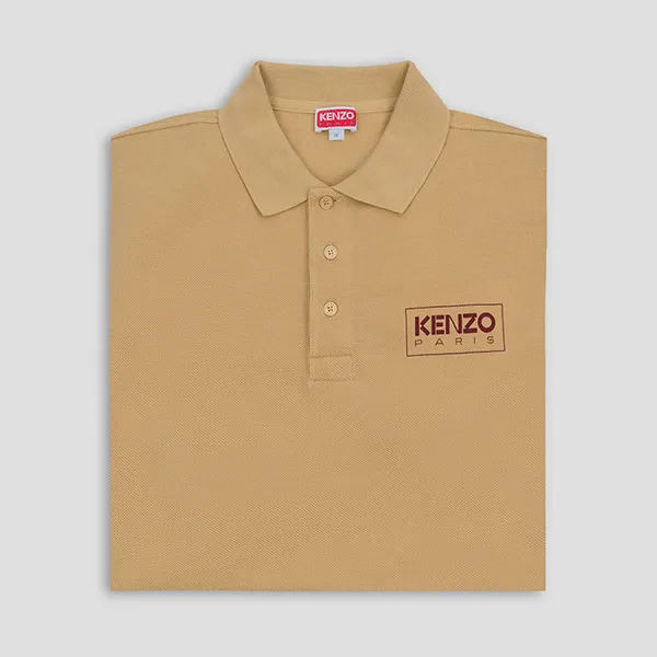 Áo Polo Nam Kenzo Paris Classic Logo FC65PO0034PU 11 Màu Be Size M