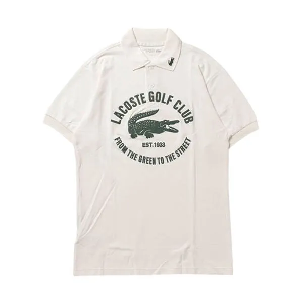 Áo Polo Nam Lacoste Classic Fit Cotton Golf Shirt DH1093-70V Màu Trắng Size 2
