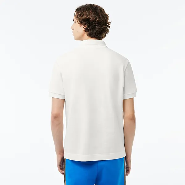 Áo Polo Nam Lacoste Classic Fit French Made Contrast Stripe PH1132 70V Màu Kem Size 4