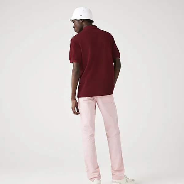 Áo Polo Nam Lacoste Made In France Classic Fit Organic Cotton Polo PH2676-51 P41 Màu Đỏ Bordeaux Size 2