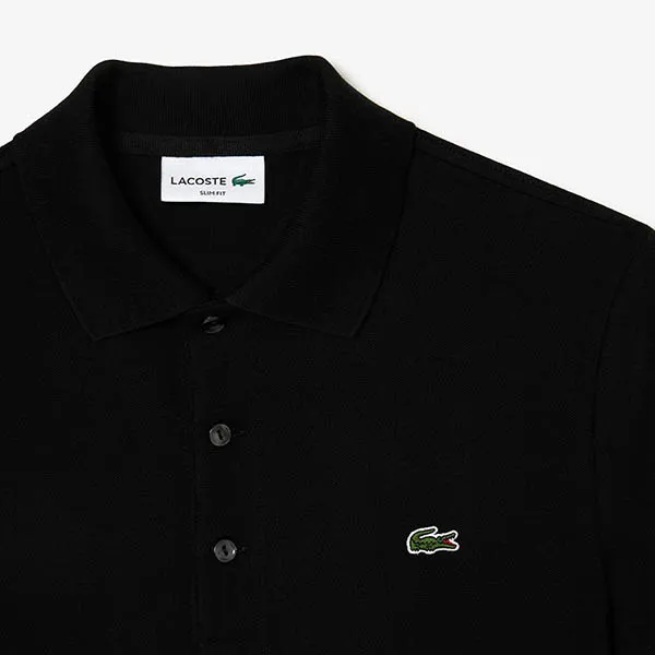 Áo Polo Nam Lacoste Men's Piqué Shirt Slim Fit Stretch PH6348-031 Màu Đen Size 2