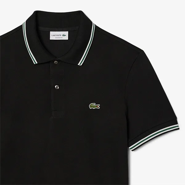 Áo Polo Nam Lacoste Men's Polo Shirt Straight Fit Petit Piqué Material L.12.12 PH2743-10 031 Màu Đen Size 3