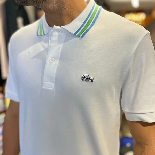 Áo Polo Nam Lacoste Men's Regular Fit – DH5661 001 Màu Trắng Size 2