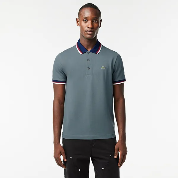 Áo Polo Nam Lacoste Men's Regular Fit Stretch Cotton Piqué PH3461-7EB Màu Xám Size 4