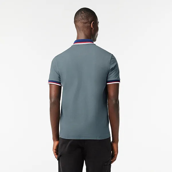 Áo Polo Nam Lacoste Men's Regular Fit Stretch Cotton Piqué PH3461-7EB Màu Xám Size 4