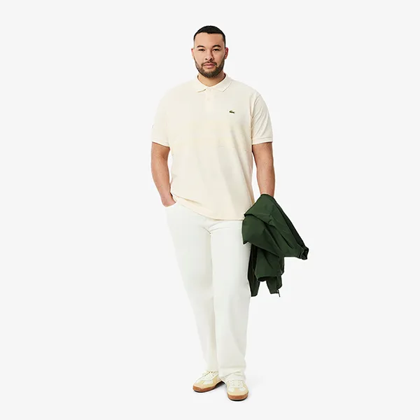 Áo Polo Nam Lacoste Men's Shirt L.12.12 Classic Fit Made In France PH9760-XFJ Màu Trắng Ngà