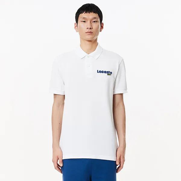 Áo Polo Nam Lacoste Regular Fit L.12.12 Washed Effect PH7426 001 Shirt Màu Trắng Size 2