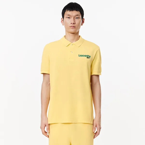 Áo Polo Nam Lacoste Regular Fit L.12.12 Washed Effect PH7426 IY1 Yeallow Màu Vàng Size 2