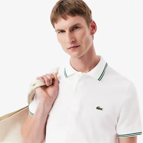 Áo Polo Nam Lacoste Regular Fit PH2743 001 Màu Trắng Size 4