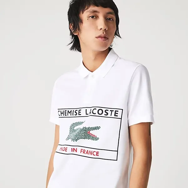 Áo Polo Nam Lacoste Regular Fit PH3354 001 Màu Trắng Size 4