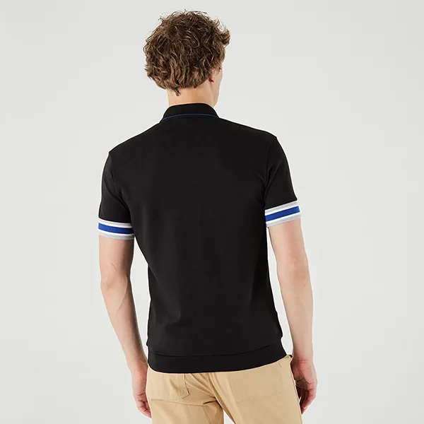 Áo Polo Nam Lacoste Regular Fit Shirt PH0260-60S Black Màu Đen Size 4