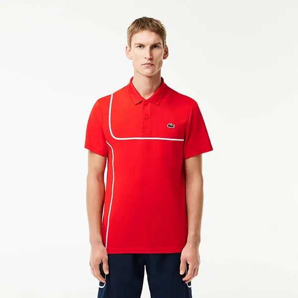 Áo Polo Nam Lacoste Tennis Sport DH7362 6TZ Red Màu Đỏ Size 2