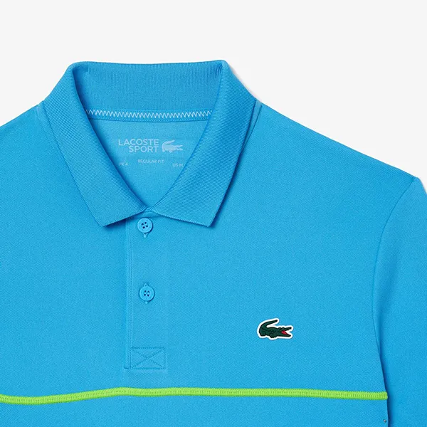 Áo Polo Nam Lacoste Tennis Sport DH7362 I9K Blue Màu Xanh Biển Size 2