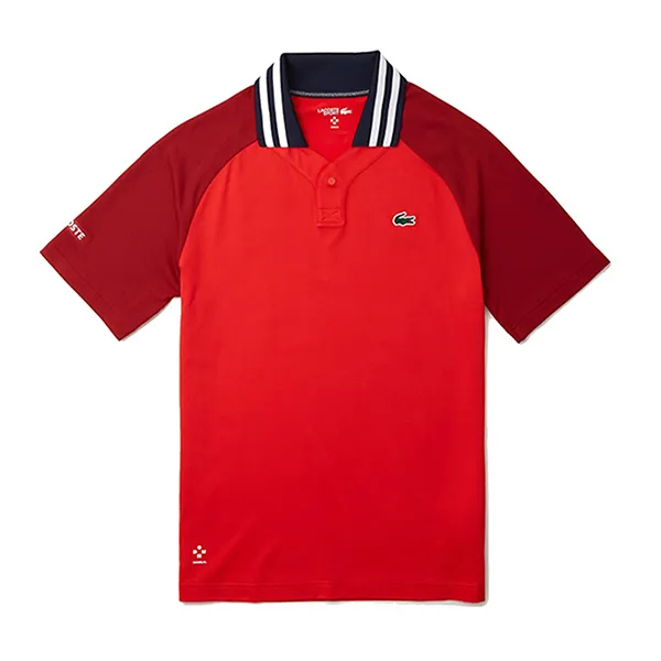 Áo Polo Nam Lacoste X Daniil Medvedev Ultra Dry Slim Fit Tennis Shirt DH7381 54G IRW Màu Đỏ Size 4