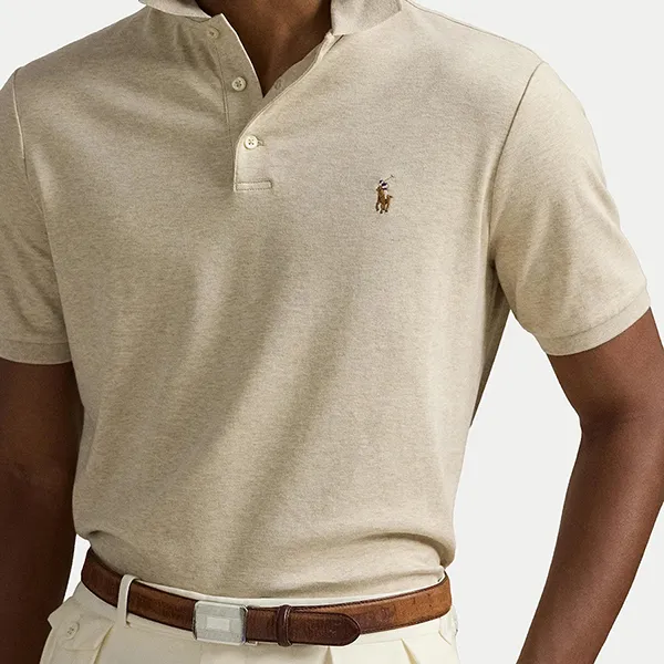 Áo Polo Nam Ralph Lauren 710704319080 Beige Slim Fit Màu Be Size S