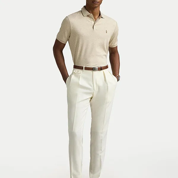 Áo Polo Nam Ralph Lauren 710704319080 Beige Slim Fit Màu Be Size S