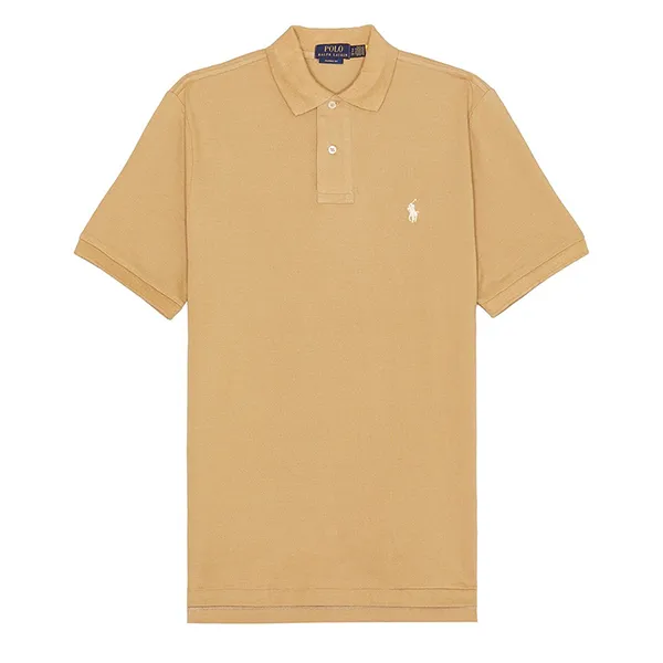Áo Polo Nam Ralph Lauren Solid Mesh Polo Cafe Tan 710534735379 Màu Nâu Cafe Size S