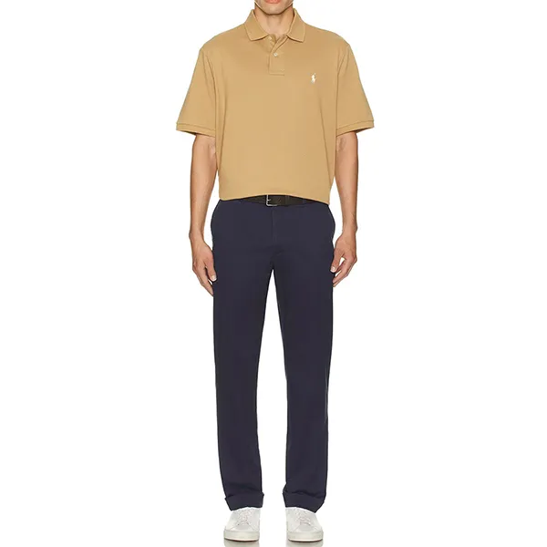 Áo Polo Nam Ralph Lauren Solid Mesh Polo Cafe Tan 710534735379 Màu Nâu Cafe Size S