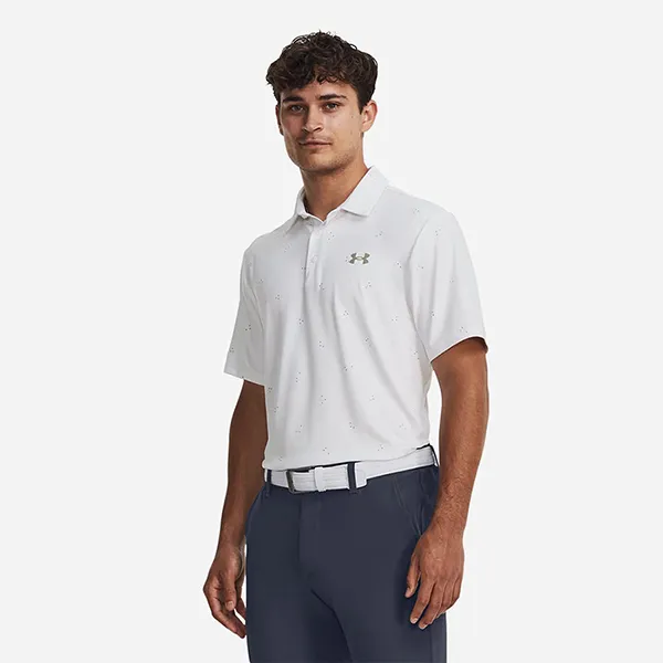 Áo Polo Nam Under Armour Playoff 3.0 Printed 1378677-106 Màu Trắng Size M