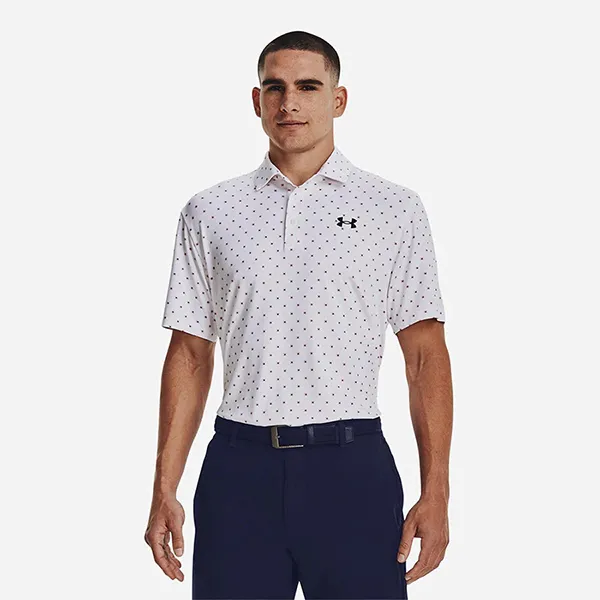 Áo Polo Nam Under Armour Playoff 3.0 Printed 1378677-107 Màu Trắng Size S