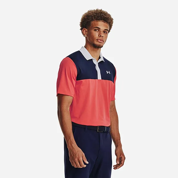Áo Polo Nam Under Armour UA Perf 3.0 Color Block 1377375-690 Màu Cam/Xanh Size XL