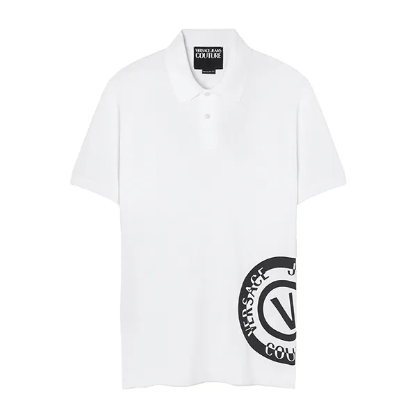 Áo Polo Nam Versace Jeans Couture Emblem Màu Trắng Size S