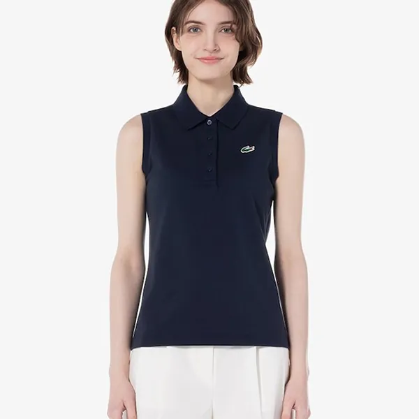 Áo Polo Nữ Lacoste Golf PF741E 54G HDE Màu Xanh Navy Size 34