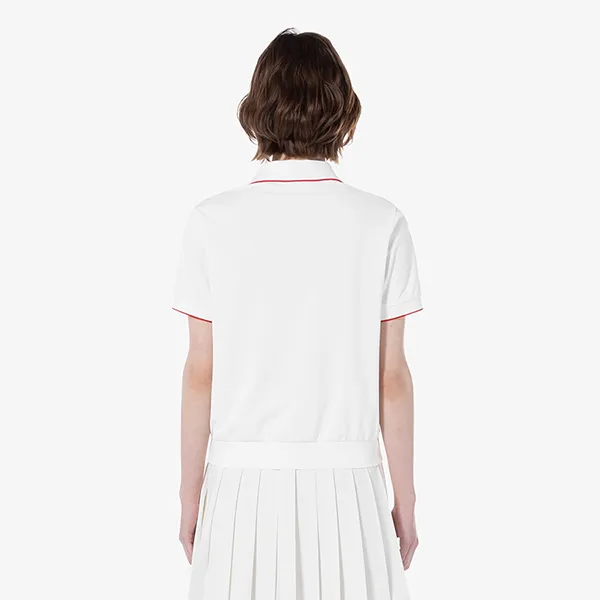 Áo Polo Nữ Lacoste Open Collar Short Sleeve Polo PF105E 54G 70V Màu Trắng Size 36