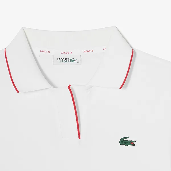 Áo Polo Nữ Lacoste Open Collar Short Sleeve Polo PF105E 54G 70V Màu Trắng Size 36