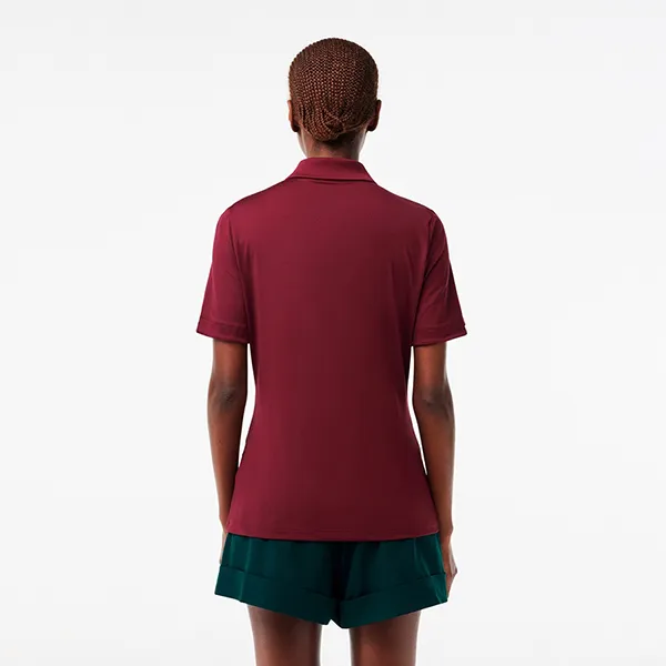 Áo Polo Nữ Lacoste PF5179 10 IV0 WS Stretch Short Golf Red Màu Đỏ Đô Size 34
