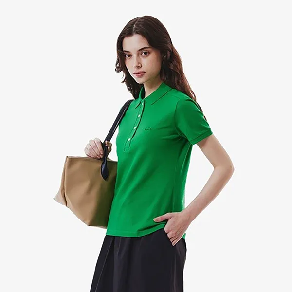 Áo Polo Nữ Lacoste Slim Fit Stretch PF5462J-99 Màu Xanh Green Size 34