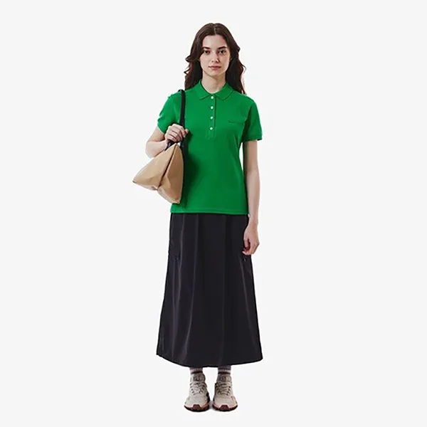 Áo Polo Nữ Lacoste Slim Fit Stretch PF5462J-99 Màu Xanh Green Size 34