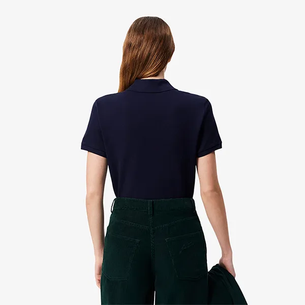 Áo Polo Nữ Lacoste Women's Polo Shirt Straight Cut Soft Piqué Material PF7839 10 166 Màu Xanh Navy Size 2